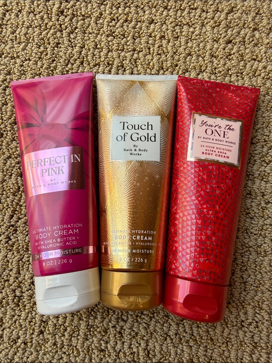 Bath & Body Works Other - Bath & Body Works Body Cream Trio — Pink, Gold, Red